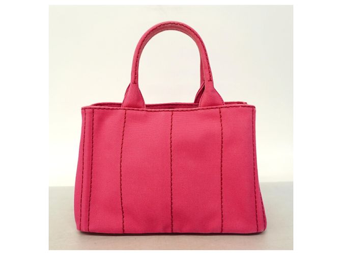 Bolso Tote Prada Canapa Canvas en rosa - vista 9