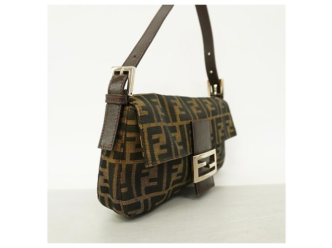Borsa a secchiello Fendi Zucca Mamma in nylon e canvas - vista 2