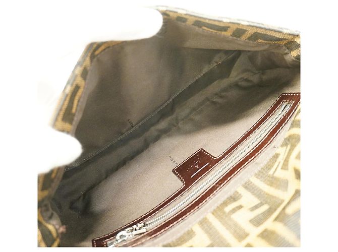 Borsa a secchiello Fendi Zucca Mamma in nylon e canvas - vista 4
