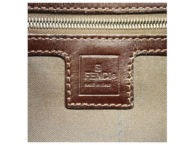 Borsa a secchiello Fendi Zucca Mamma in nylon e canvas - vista 5
