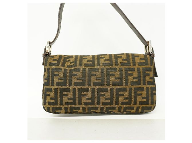 Borsa a secchiello Fendi Zucca Mamma in nylon e canvas - vista 9