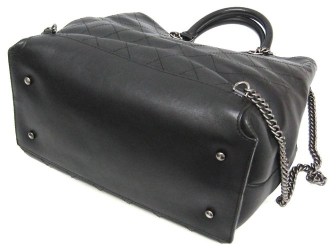 Chanel Coco Mark Diamond Stitch Schulter-Rucksack mit Kette - Ansicht 4