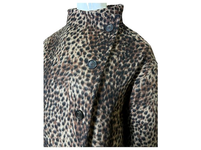 Rouje Veste Gedeon imprimé léopard en mélange de laine - vue 2