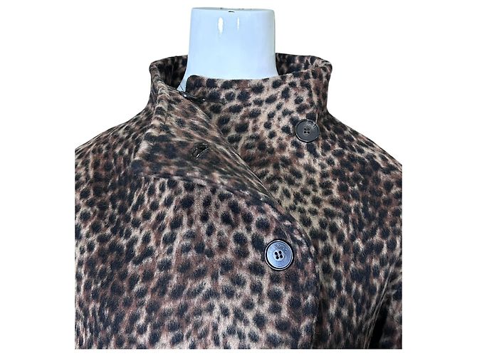 Rouje Veste Gedeon imprimé léopard en mélange de laine - vue 3