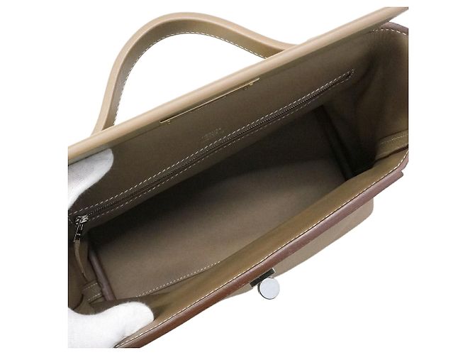 Hermès Borsa Hermes 24-Inch Togo Swift Etoupe - vista 4