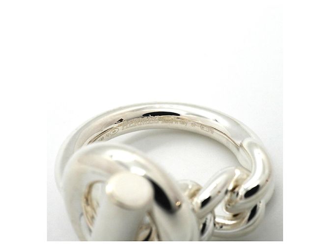 Hermès Bague anneau Hermes Croisette en argent sterling - view 5