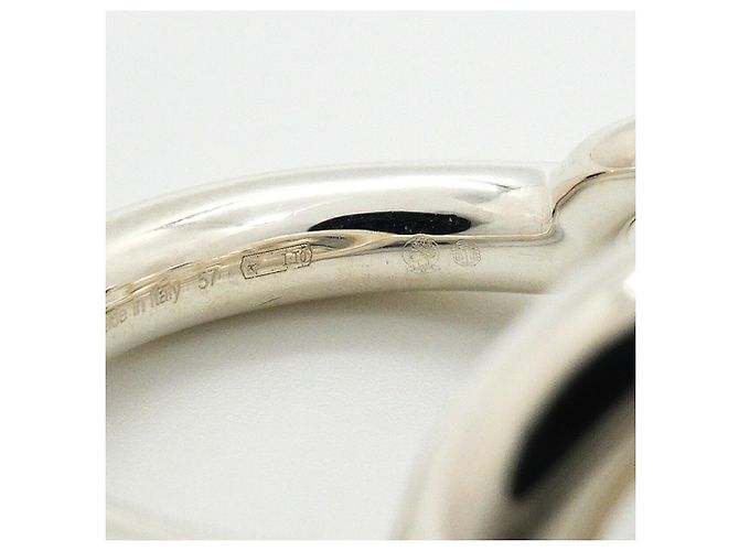 Hermès Bague anneau Hermes Croisette en argent sterling - view 6
