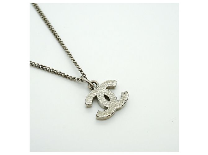 Collana Chanel Argento con logo Coco - vista 2