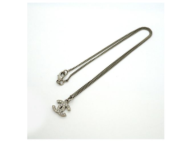 Collana Chanel Argento con logo Coco - vista 3