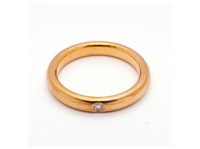 Autre Marque Tiffany & Co. Ehering aus Roségold mit Diamanten - Ansicht 3