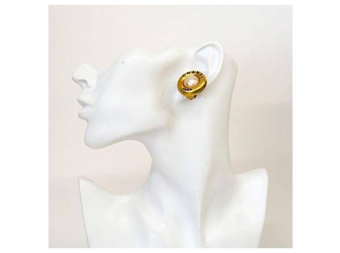 Orecchini a clip placcati oro Chanel - vista 5