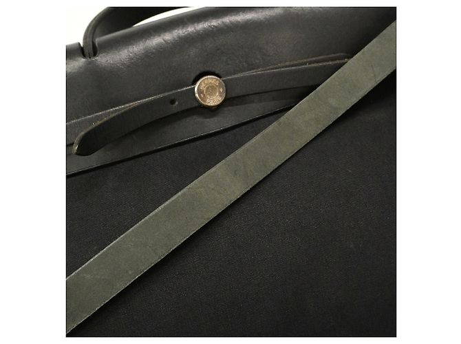 Hermès Borsa Hermes Herbag MM Toile Officier - vista 10