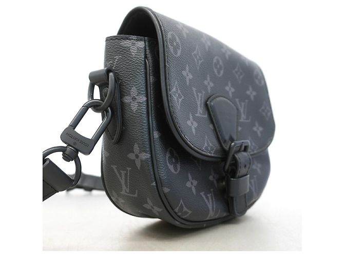 Borsa a tracolla Louis Vuitton Monogram Eclipse Montsouris PM - vista 2