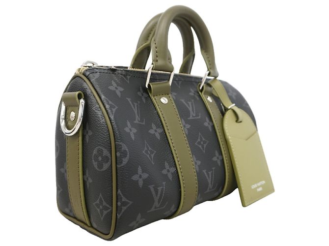 Borsa Louis Vuitton Monogram Eclipse Keepall Bandoulière 25 - vista 2