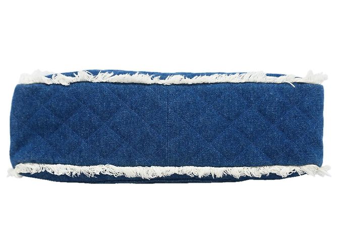 Borsa a tracolla Chanel Denim Blue - vista 3