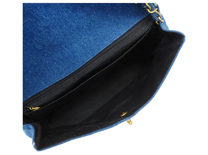 Borsa a tracolla Chanel Denim Blue - vista 4