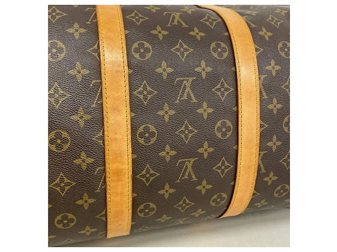 Louis Vuitton Brown Boston Monogram Keepall 55 - vista 11