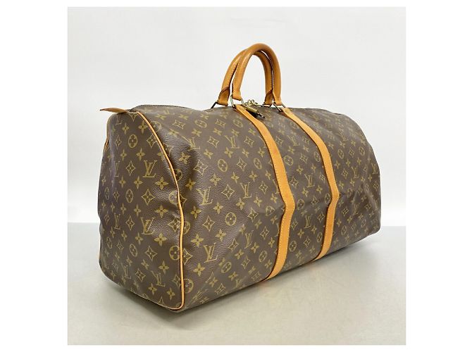 Louis Vuitton Brown Boston Monogram Keepall 55 - vista 2