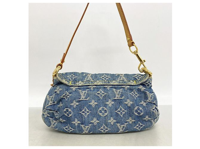 Borsa a tracolla Mini Pleaty Louis Vuitton Monogram Denim - vista 10