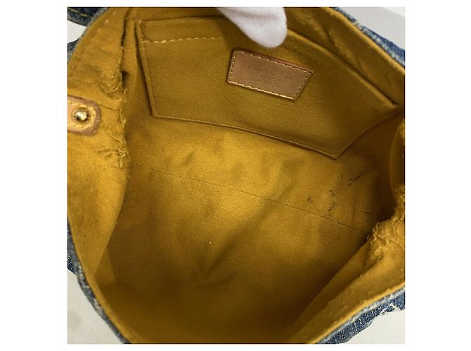 Borsa a tracolla Mini Pleaty Louis Vuitton Monogram Denim - vista 4