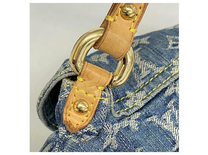 Borsa a tracolla Mini Pleaty Louis Vuitton Monogram Denim - vista 7