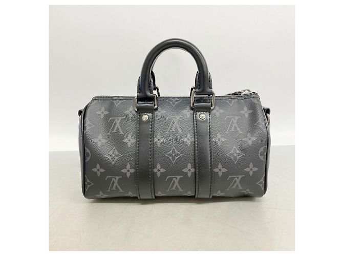 Sac à main Louis Vuitton Monogram Eclipse Keepall Bandoulière 25 - vue 11
