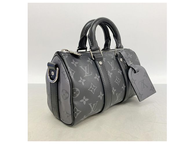 Sac à main Louis Vuitton Monogram Eclipse Keepall Bandoulière 25 - vue 2