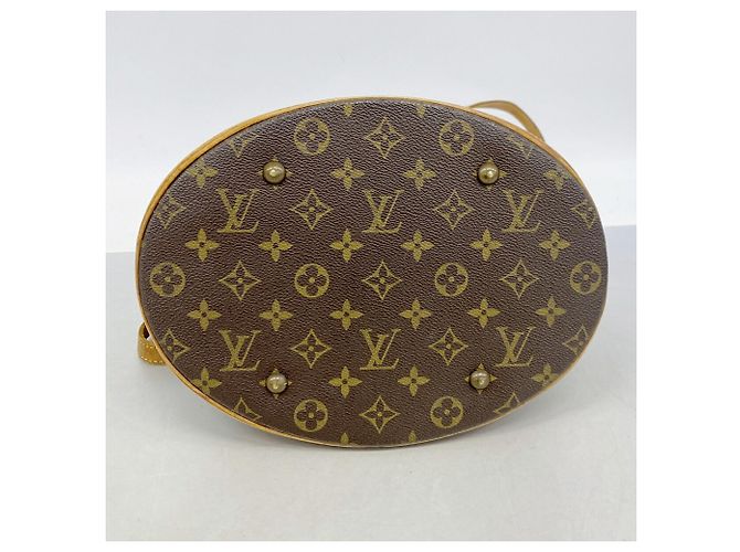 Borsa Tote Louis Vuitton Monogram Bucket GM M42236 Brown - vista 3