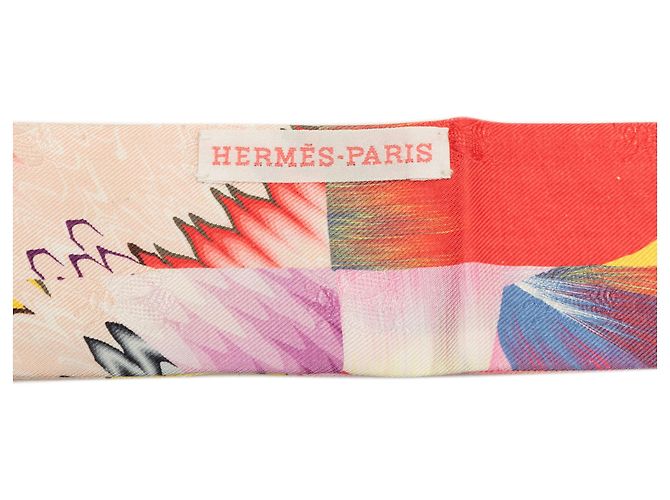Hermès Pink All Over Marble Seidentuch Twilly - Ansicht 3