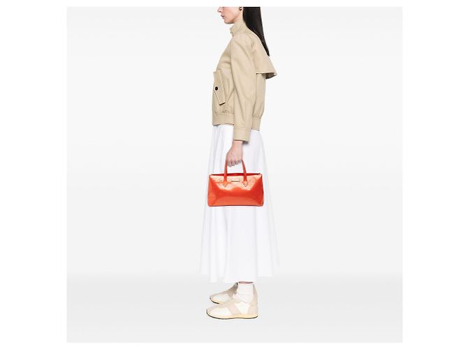 Louis Vuitton Orange Monogram Vernis Wilshire PM - vista 6