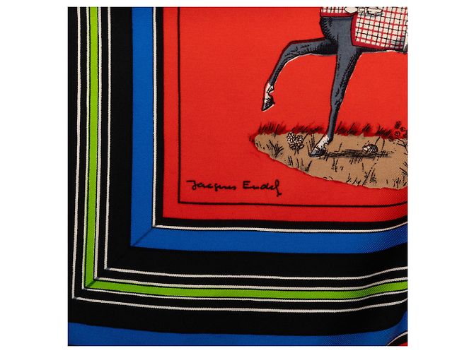 Hermès Red Couvertures et Tenues de Jour Seidentuch 90 - Ansicht 5
