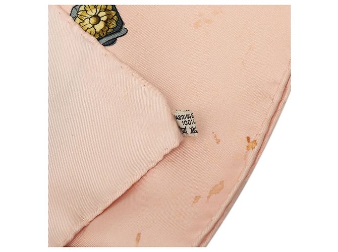 Pañuelo de seda Hermès Pink Springs 90 - vista 5