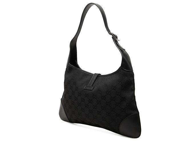 Gucci Borsa a tracolla Jackie in tela GG nera - vista 2