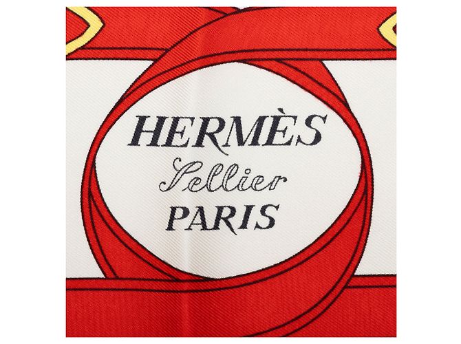 Pañuelo de seda Hermès Blue Eperon d Or 90 - vista 2