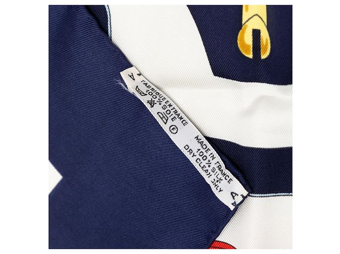 Pañuelo de seda Hermès Blue Eperon d Or 90 - vista 3