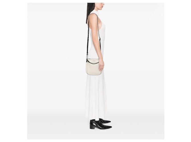 Prada Borsa Satchel Margit Small in vitello bianco - vista 6