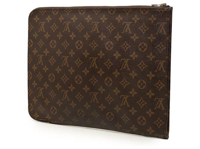 Louis Vuitton Brown Monogram Poche Documents Portfolio - vue 2