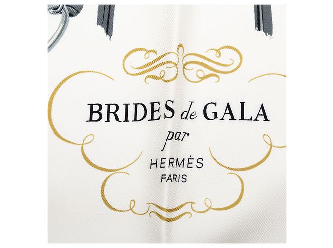 Pañuelo de seda Hermès White Brides de Gala 90 - vista 2