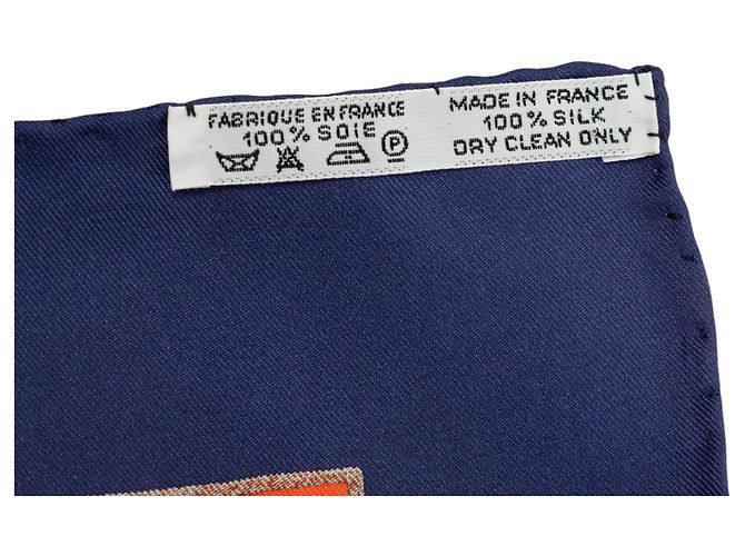 Hermès Blue Retour A La Terre Seidentuch 90 - Ansicht 4