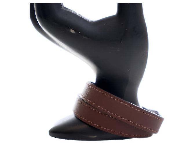 Bracciale Hermès Kelly Double Tour in Swift Marrone - vista 10