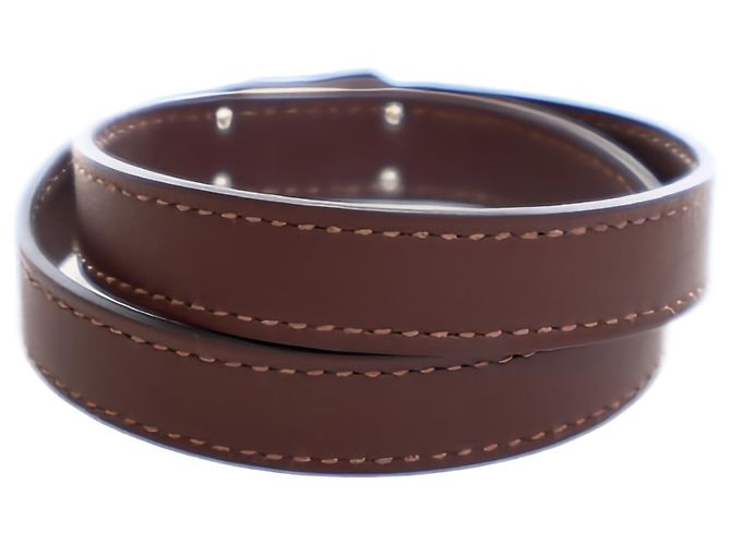 Bracciale Hermès Kelly Double Tour in Swift Marrone - vista 2