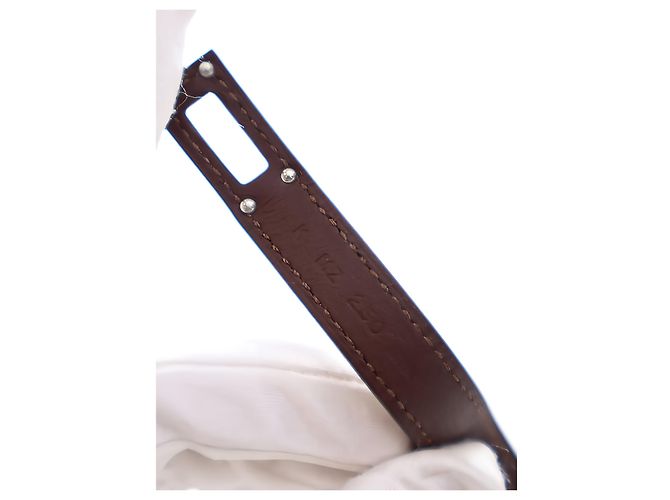 Bracciale Hermès Kelly Double Tour in Swift Marrone - vista 6