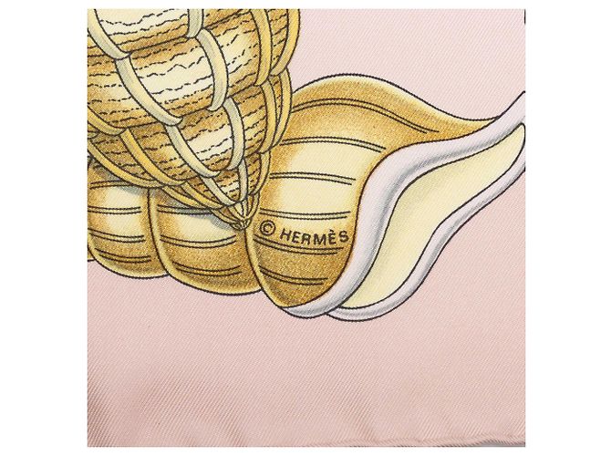 Pañuelo de seda Hermès Pink L Air Marin 90 - vista 6