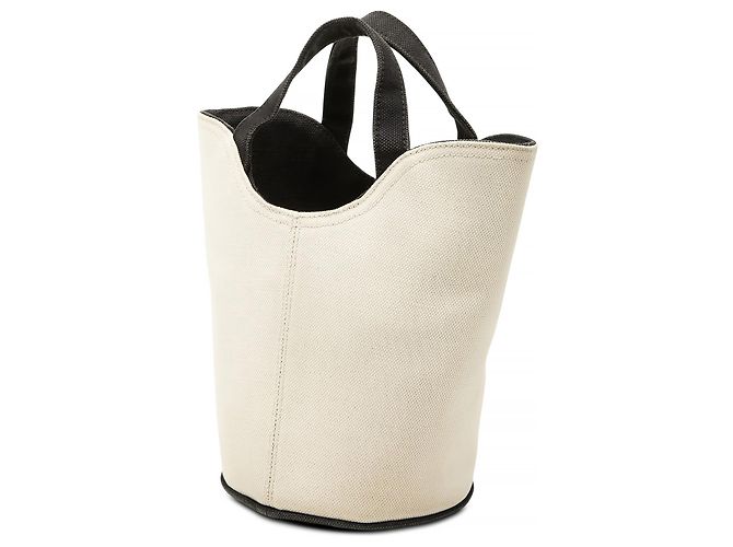 Borsa Secchiello Balenciaga Wave XS in Tela Bianca - vista 2