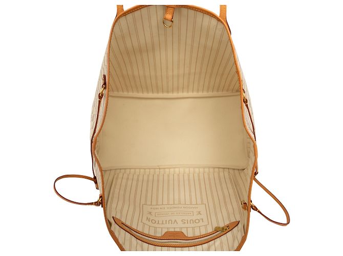 Louis Vuitton White Damier Azur Neverfull GM - vista 4