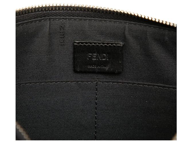 Clutch diagonale Fendi Black Zucca Coated Canvas - vista 5