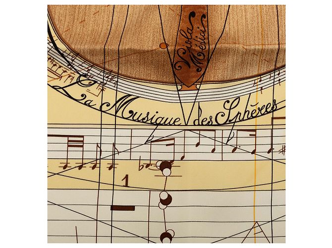 Hermès Yellow La Musique des Spheres Seidentuch 90 - Ansicht 4
