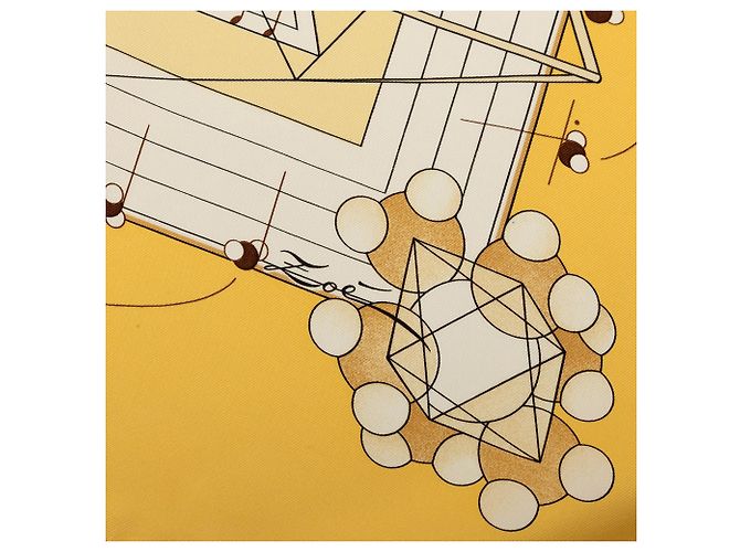 Hermès Yellow La Musique des Spheres Seidentuch 90 - Ansicht 5