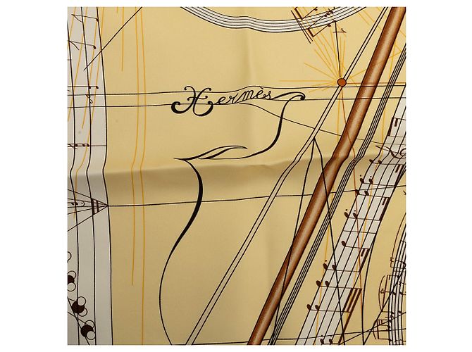 Hermès Yellow La Musique des Spheres Seidentuch 90 - Ansicht 6