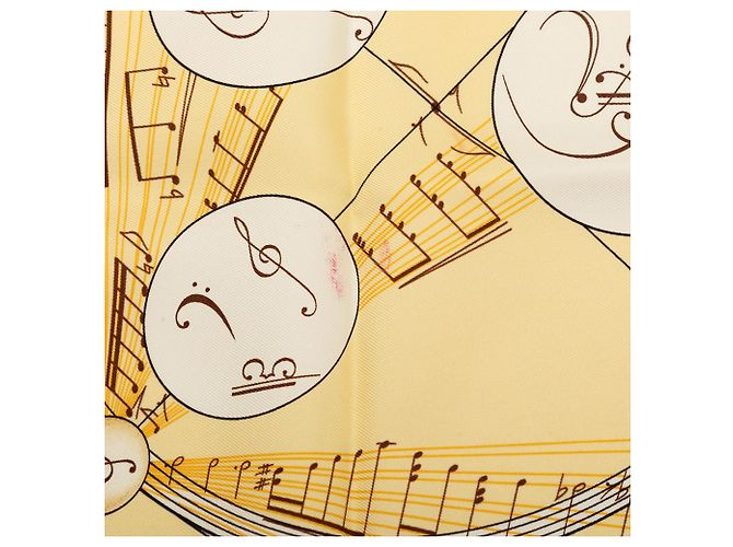 Hermès Yellow La Musique des Spheres Seidentuch 90 - Ansicht 8